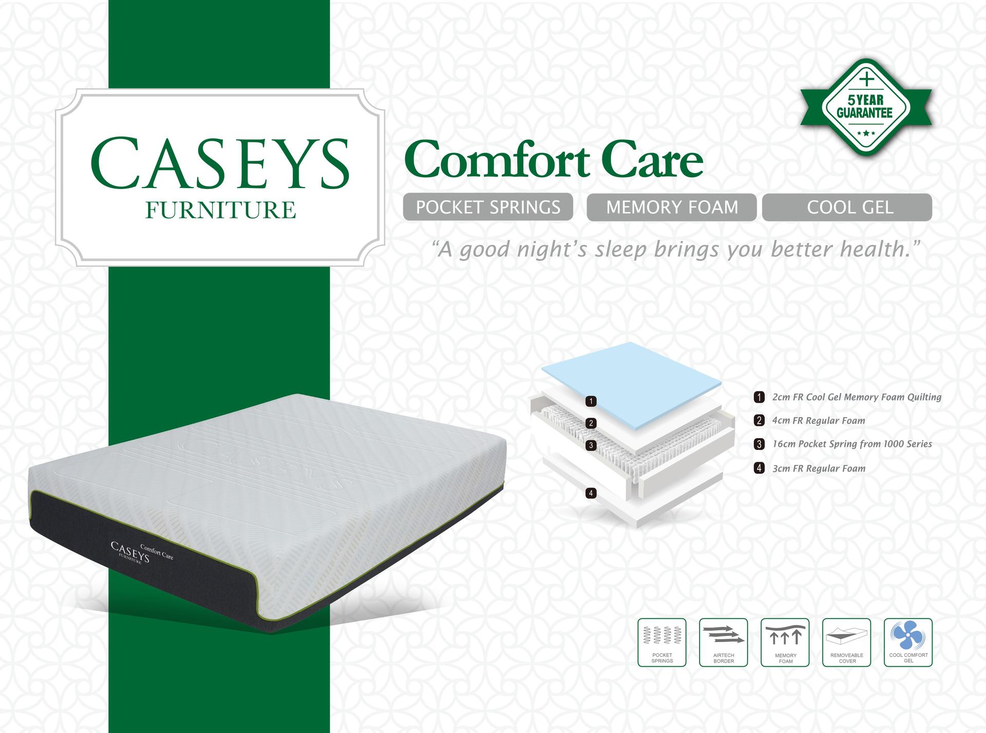 Caseys Comfort Care Mattress 3ft