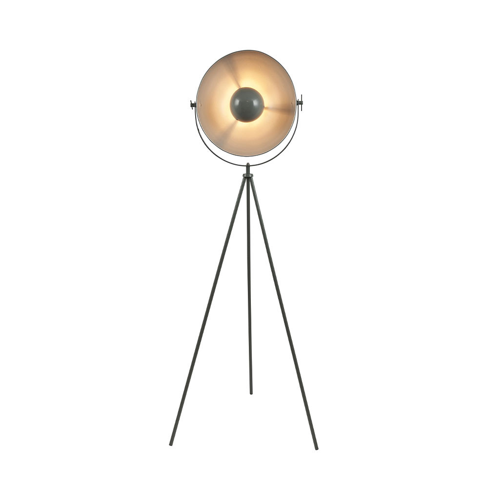 Sona Grey and Silver Tripod Floor Lamp