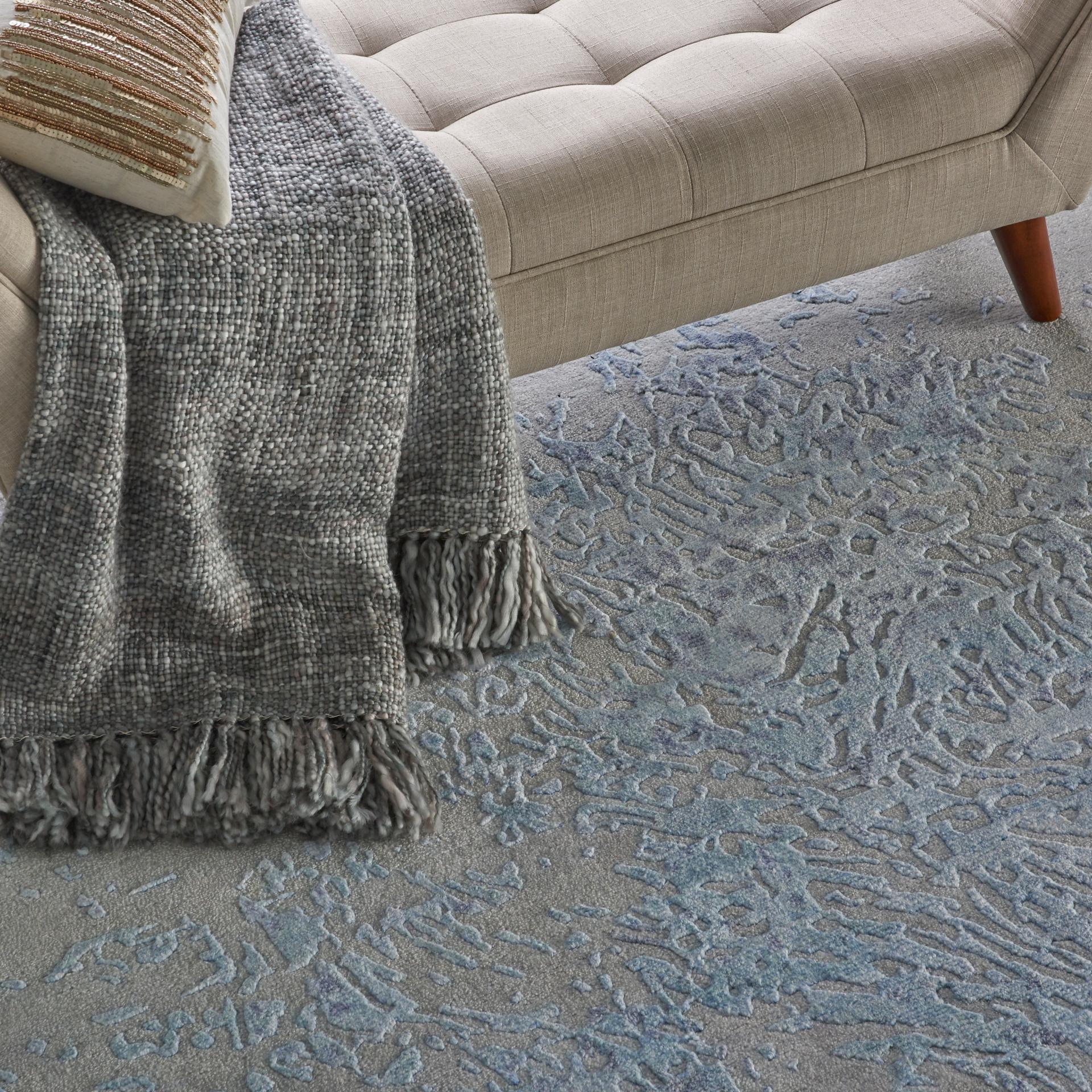 Silk Shadows SHA18 Grey Blue Rug