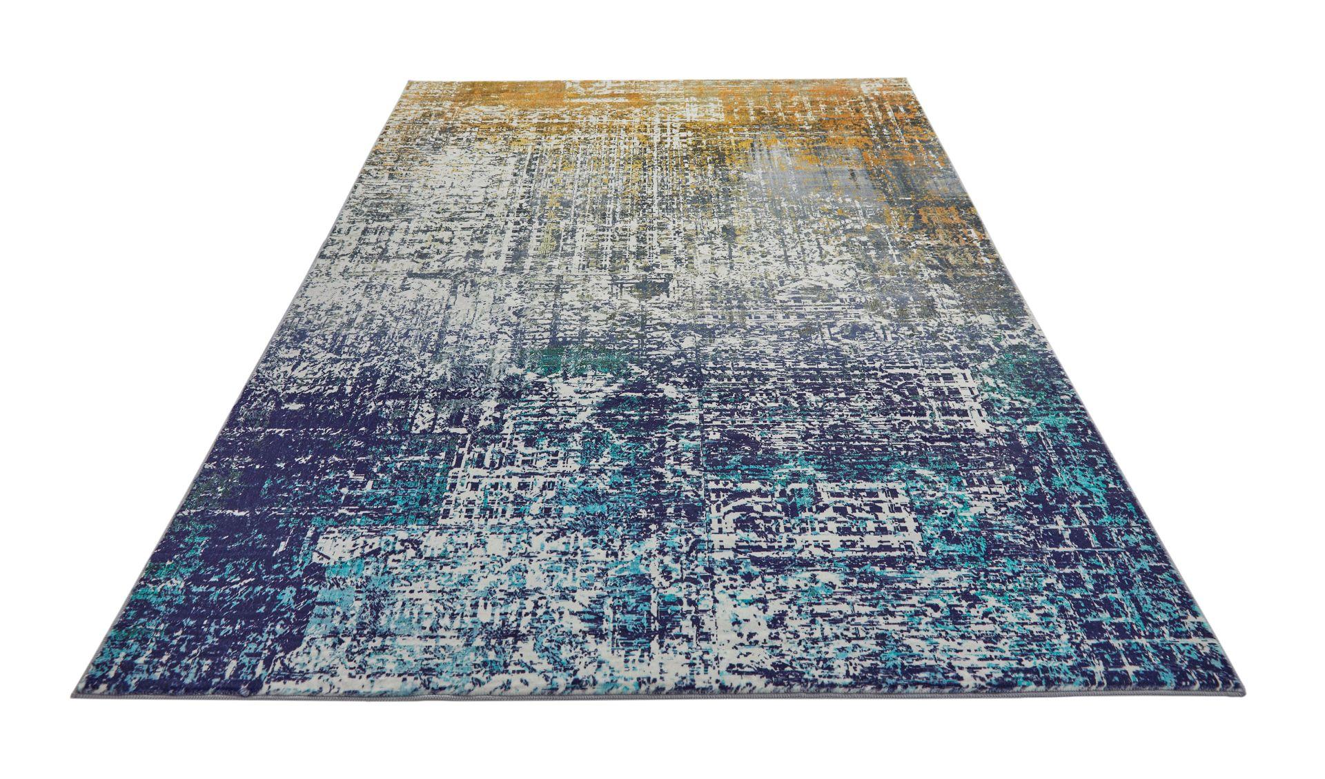 Concept Looms LUX06 Washable Rug Blue Copper