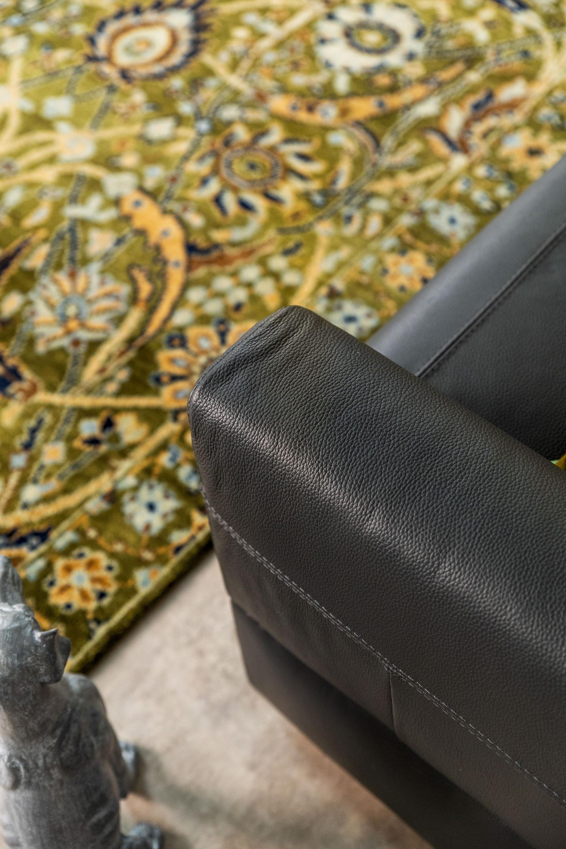 Visconti Leather Sofa Bed - Anthracite