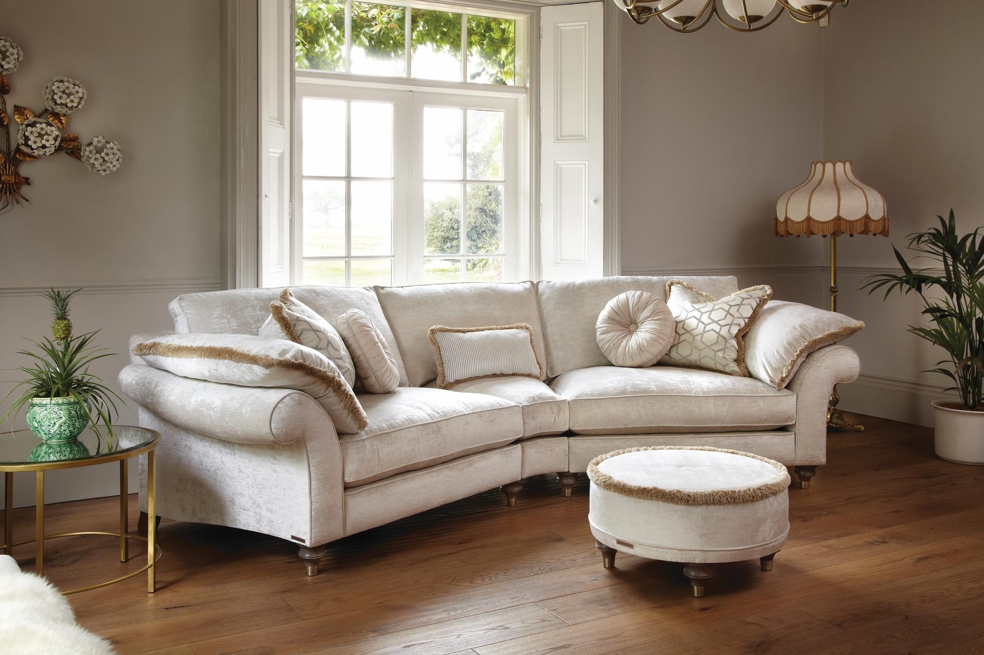 Duresta Harvard Round Footstool Monarch Gold