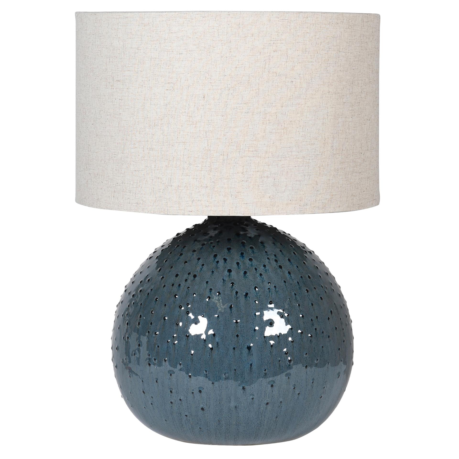 Blue Dot Ceramic Lamp