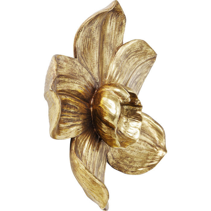 Gold Orchid Wall Decoration