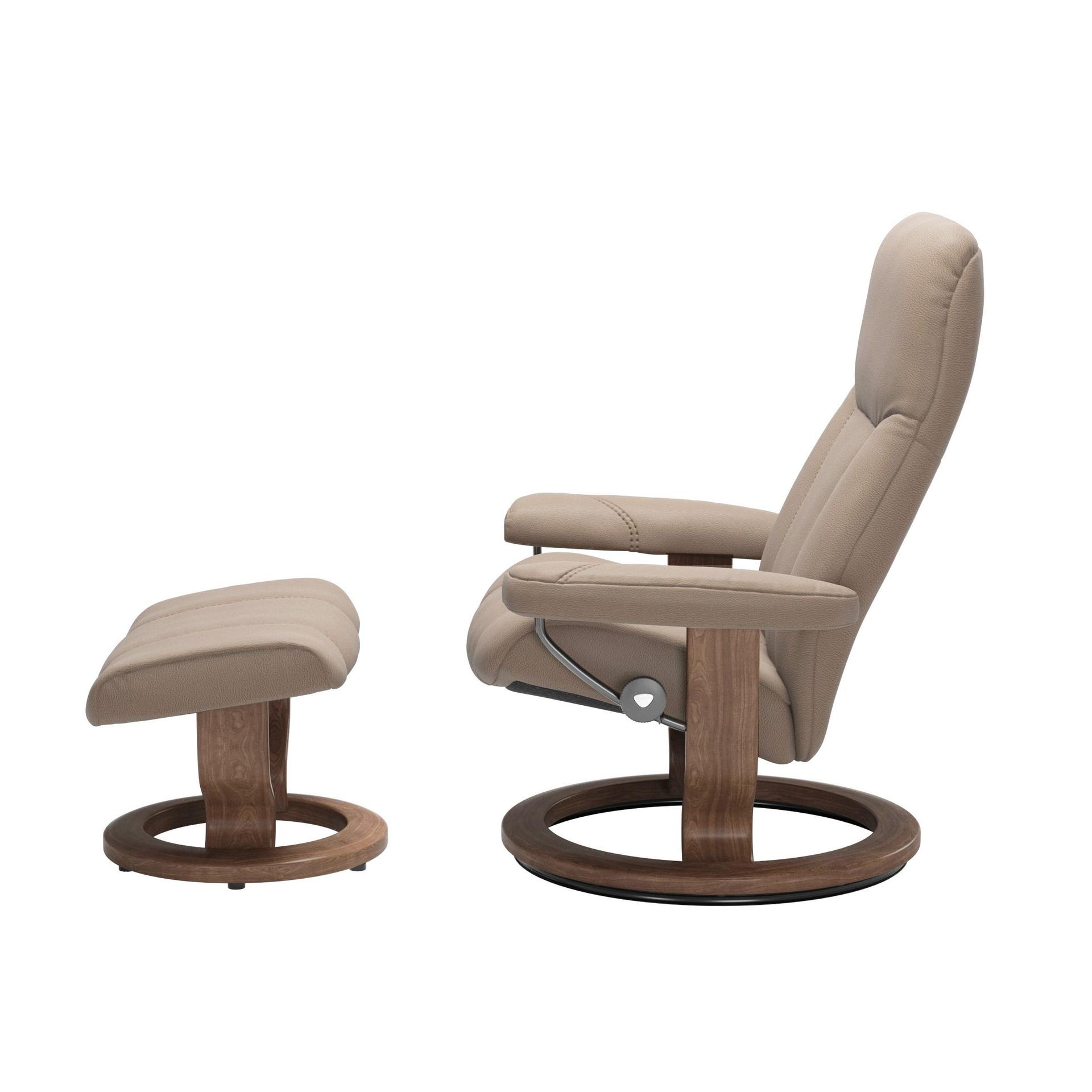 Stressless Consul Mole Medium Clas Recliner Chair and Stool
