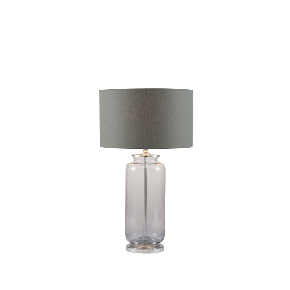 Vivienne Grey Ombre Glass Table Lamp with Shade
