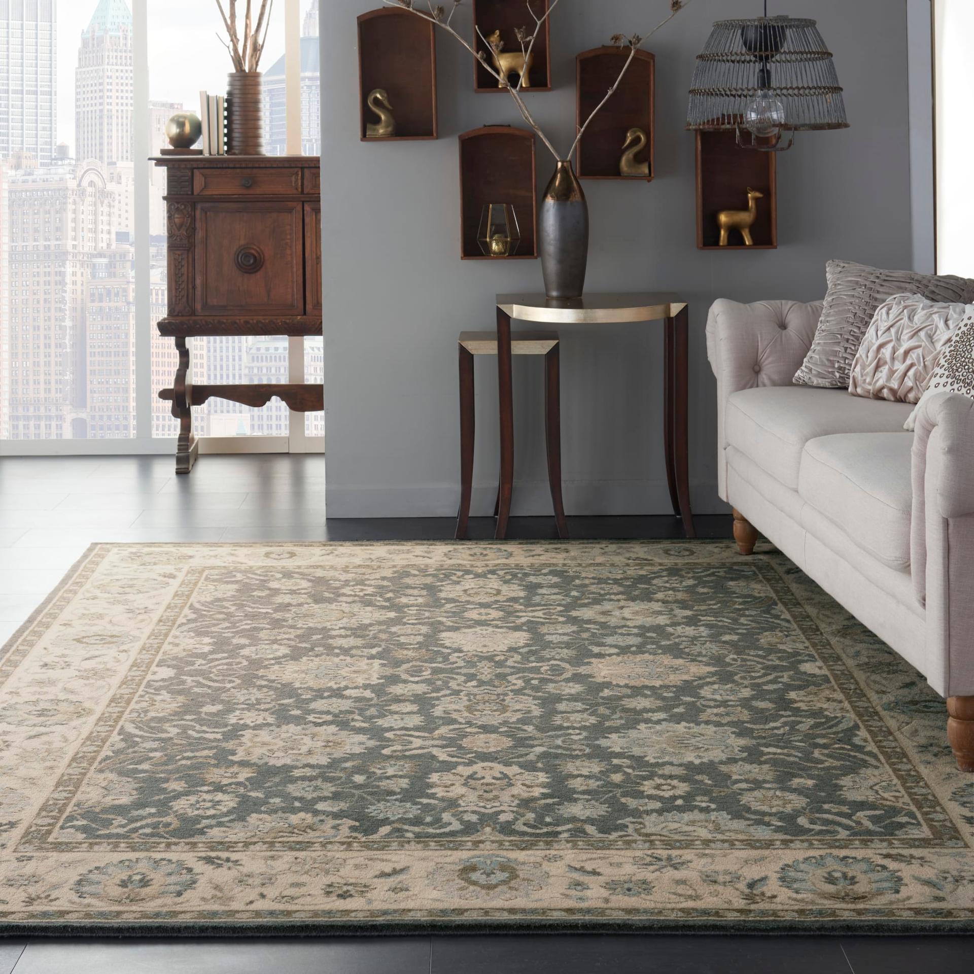 Living Treasures Rug LI16 Grey/Ivory