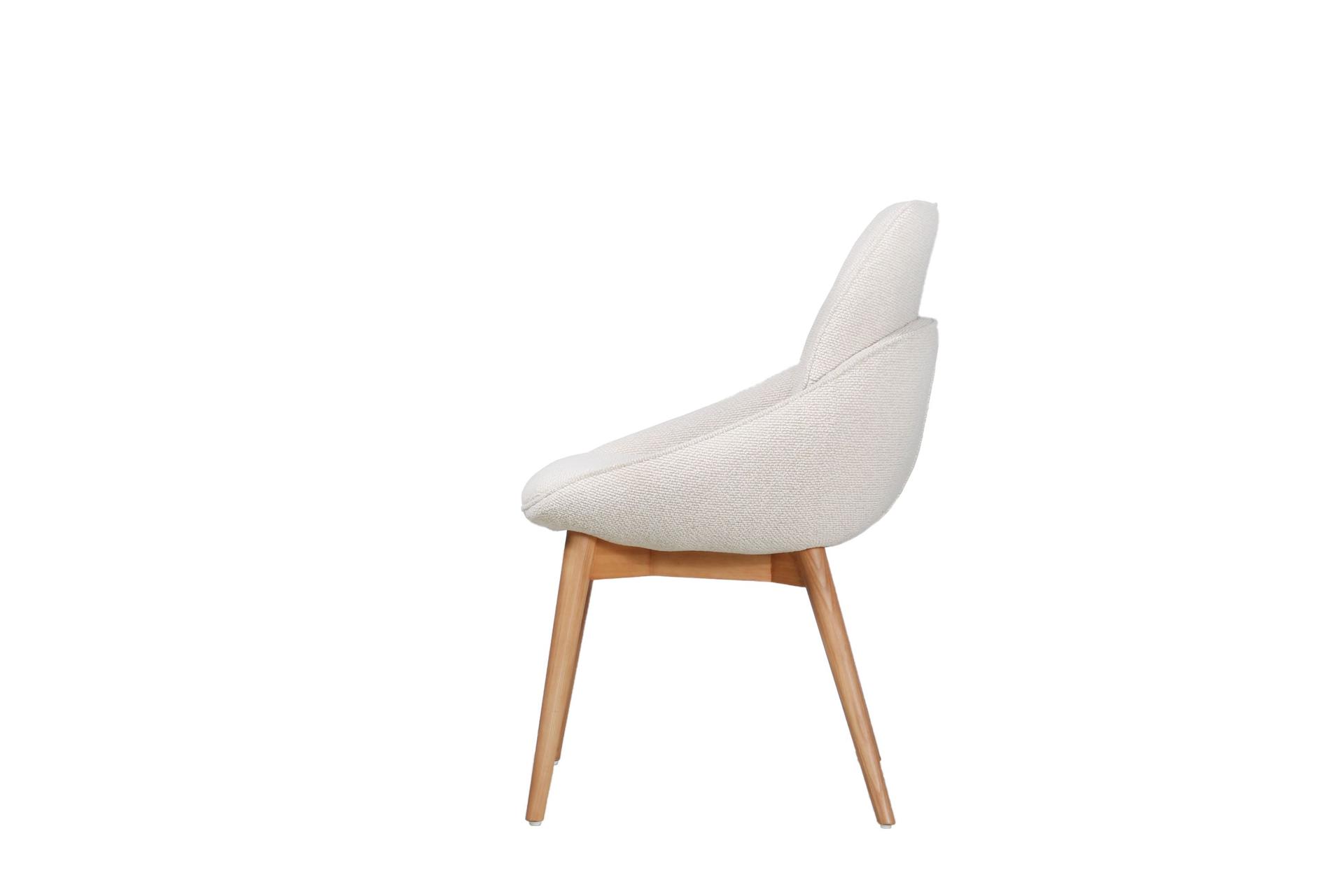 Jesiba Dining Chair Cream with Wooden Base
