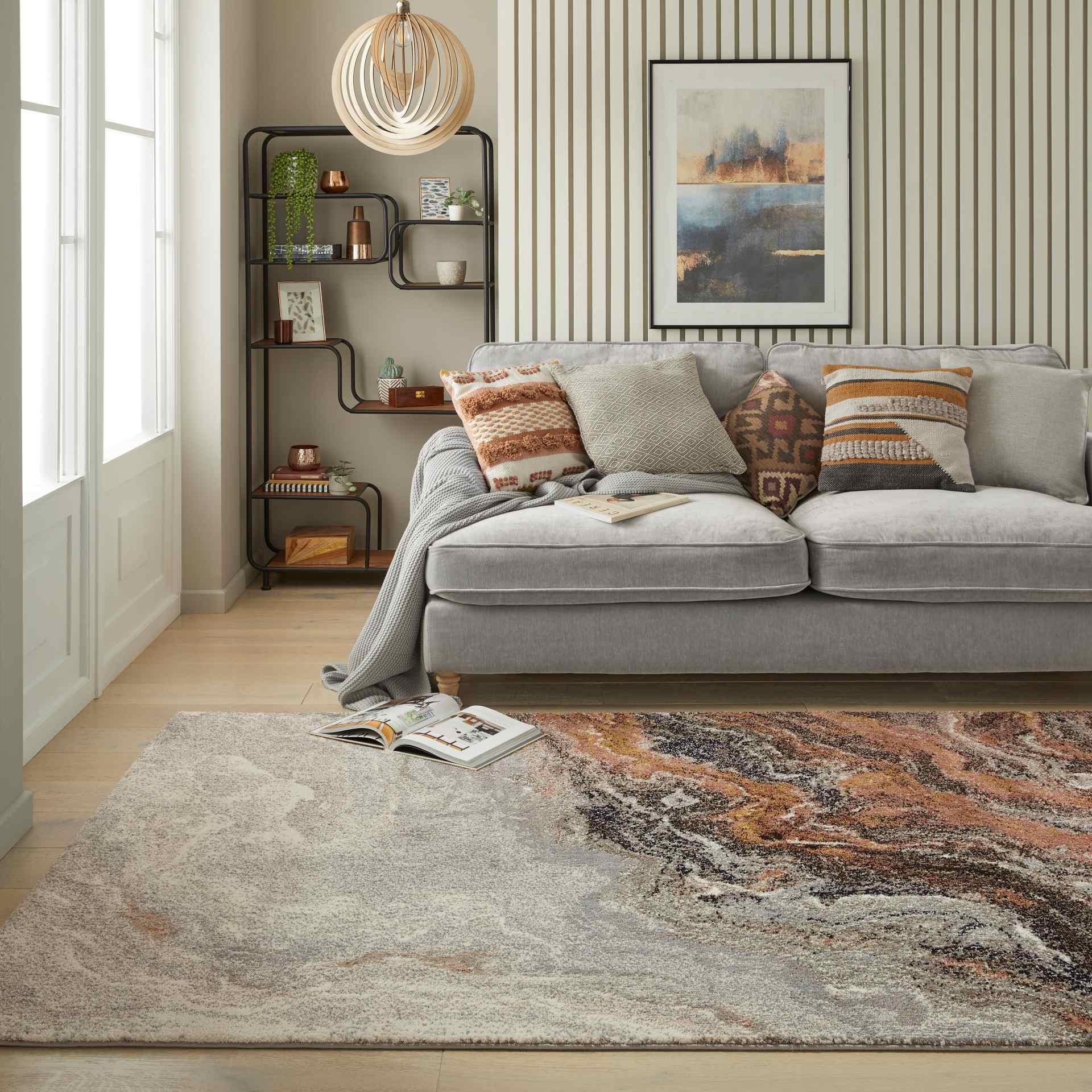 Concept Looms AMA101 Ivory Grey Taupe Rug