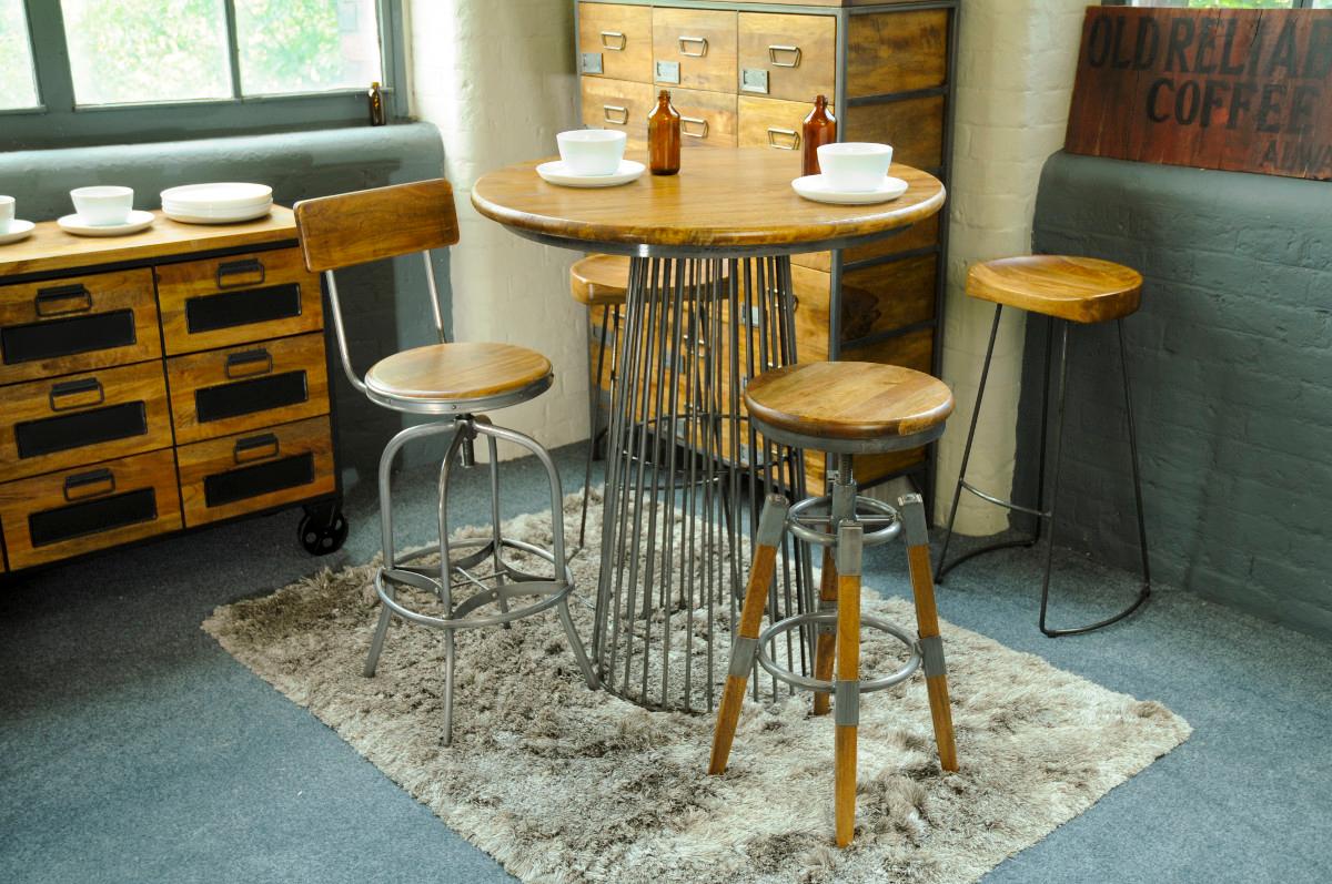 Reclaimed Swivel Stool