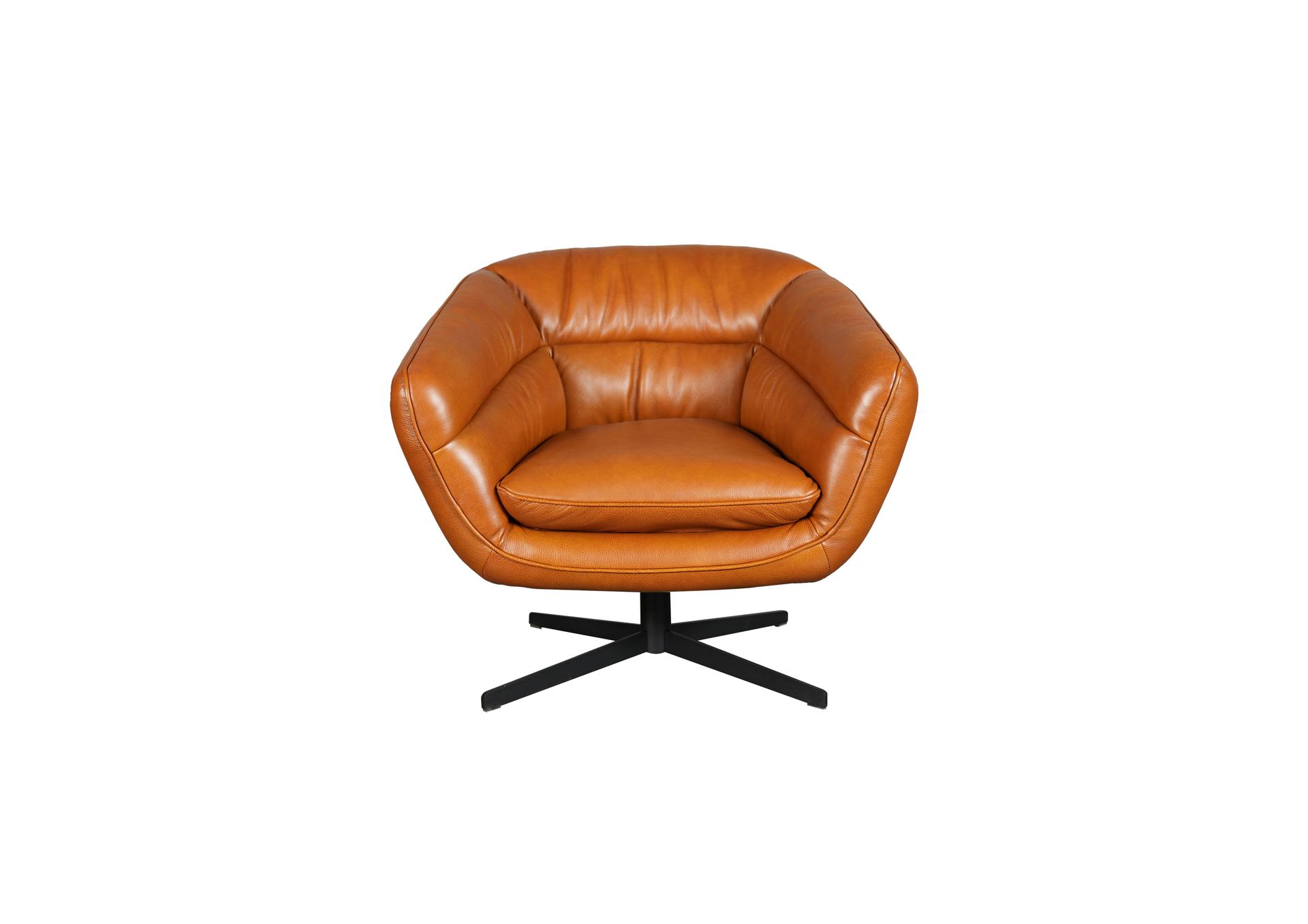 Gilmore Berlin Saddle Leather Swivel Chair