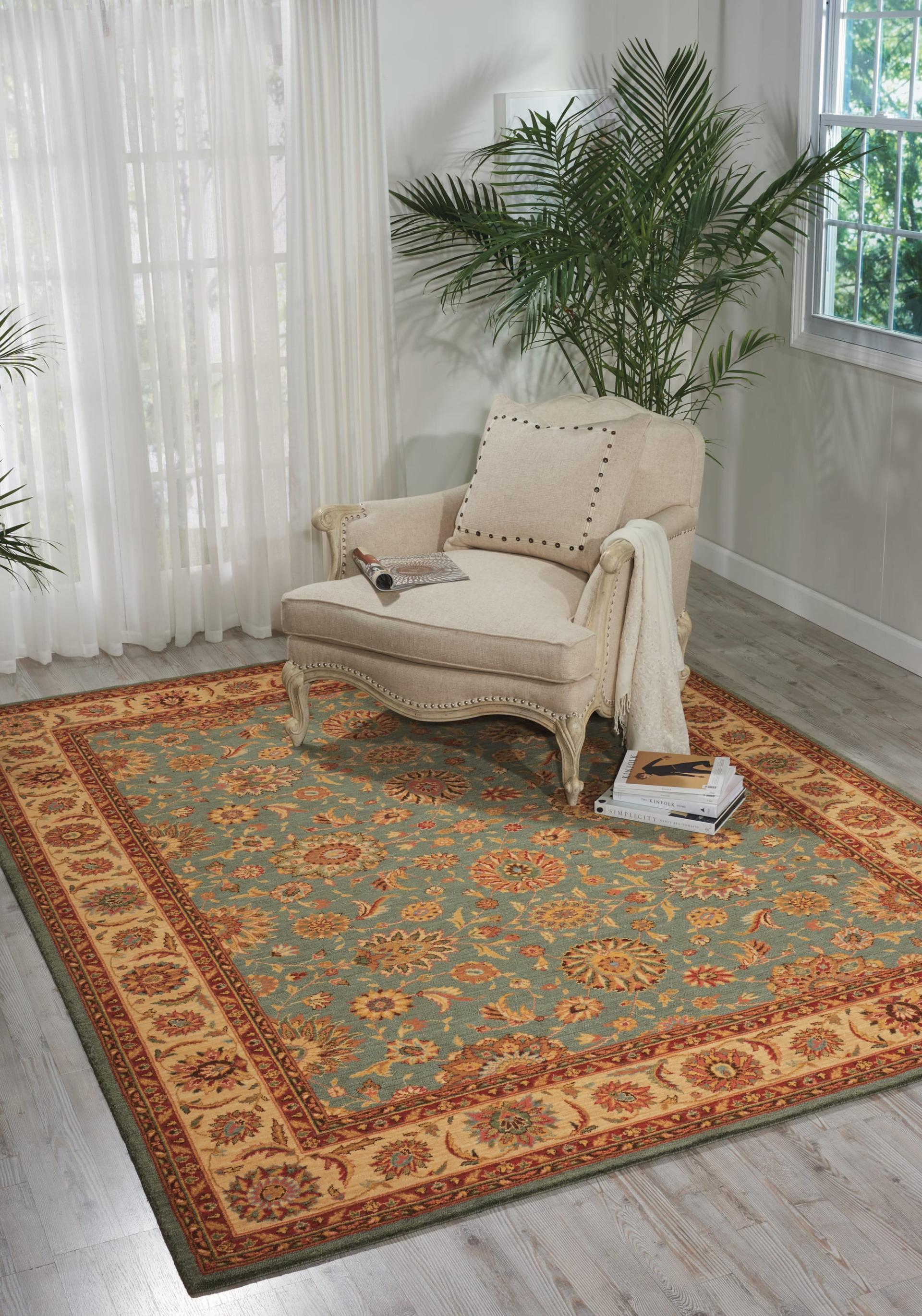 Living Treasures Rug LI05 Aqua