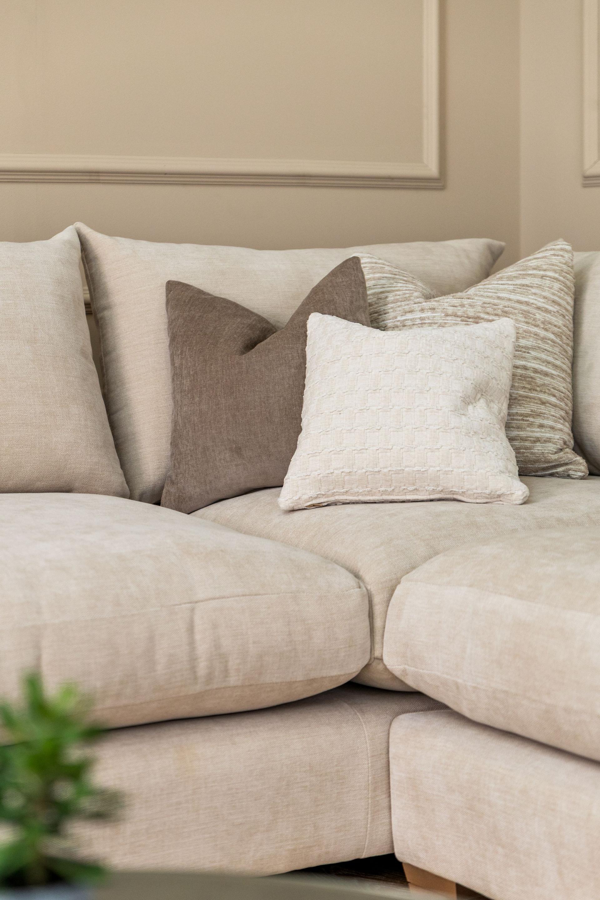 Girona Combi Sofa RHF Digby Beige with Free Footstool