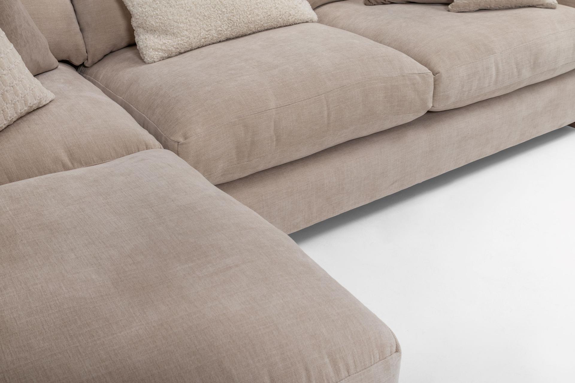 Girona Combi Sofa RHF Digby Beige with Free Footstool
