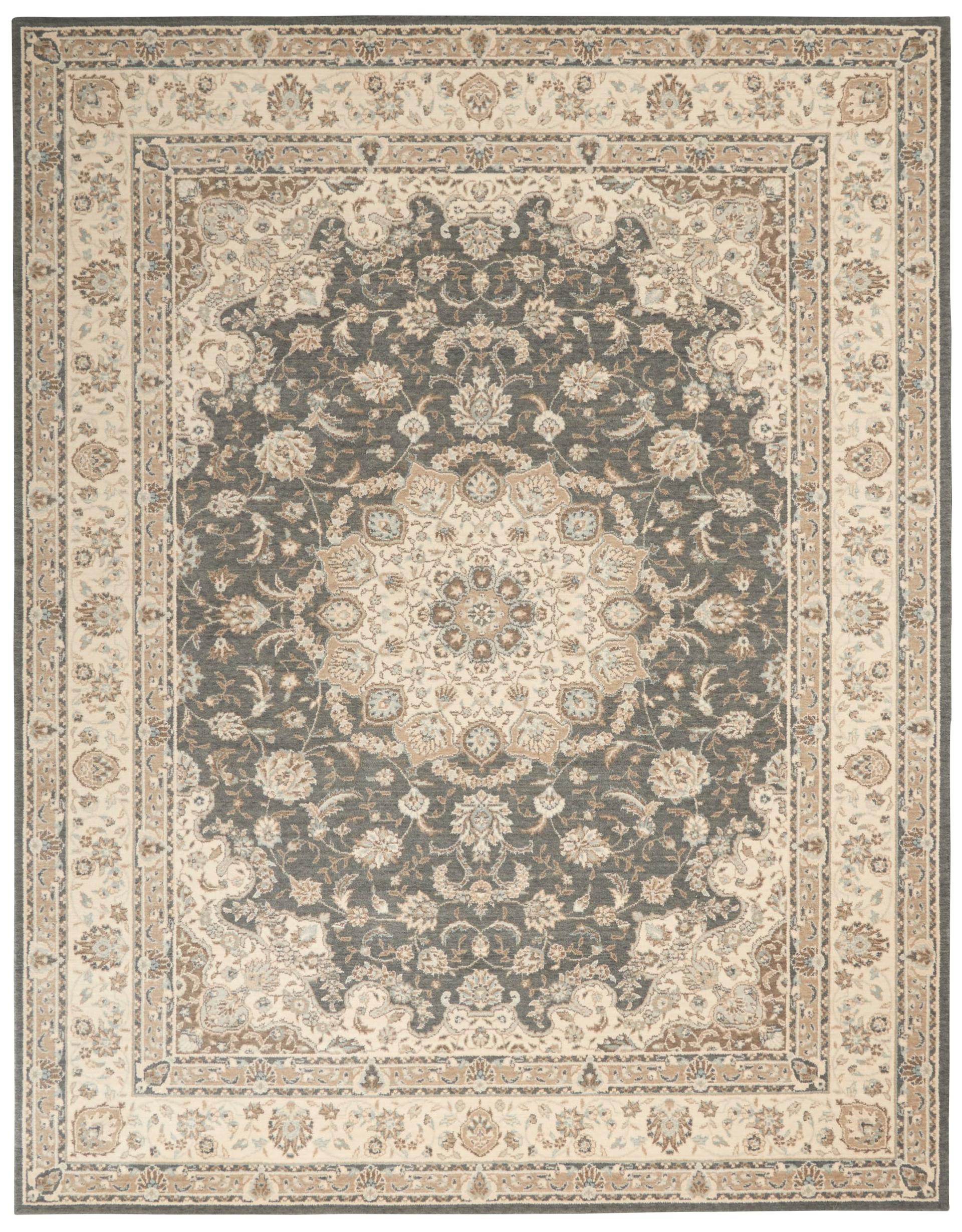 Living Treasures Rug LI15 Grey/Ivory