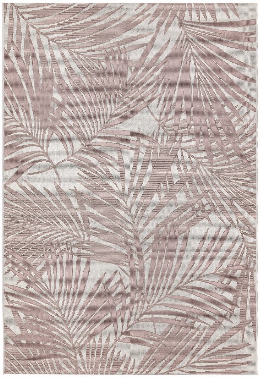 Patio Pink Palm Outdoor Rug