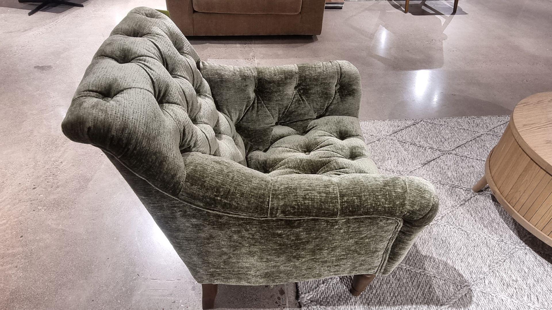 Amble Fabric Chair Green - Clearance Cork