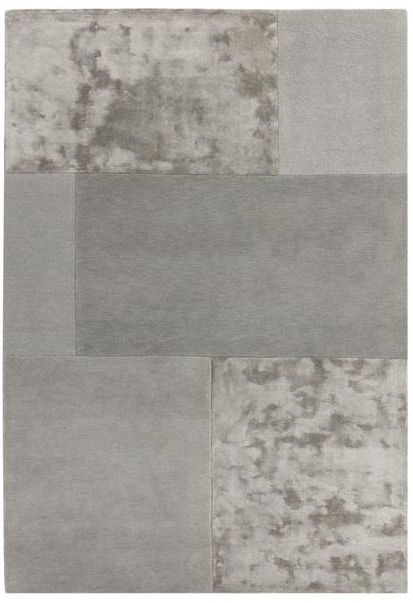 Tate Tonal Textures Rug Silver