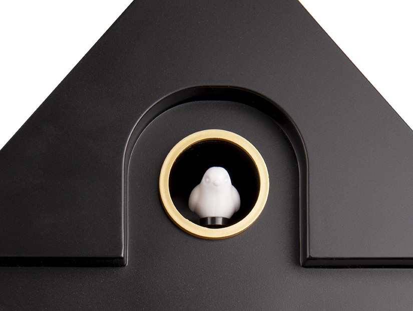 Modern Cuckoo Wall Clock - Black