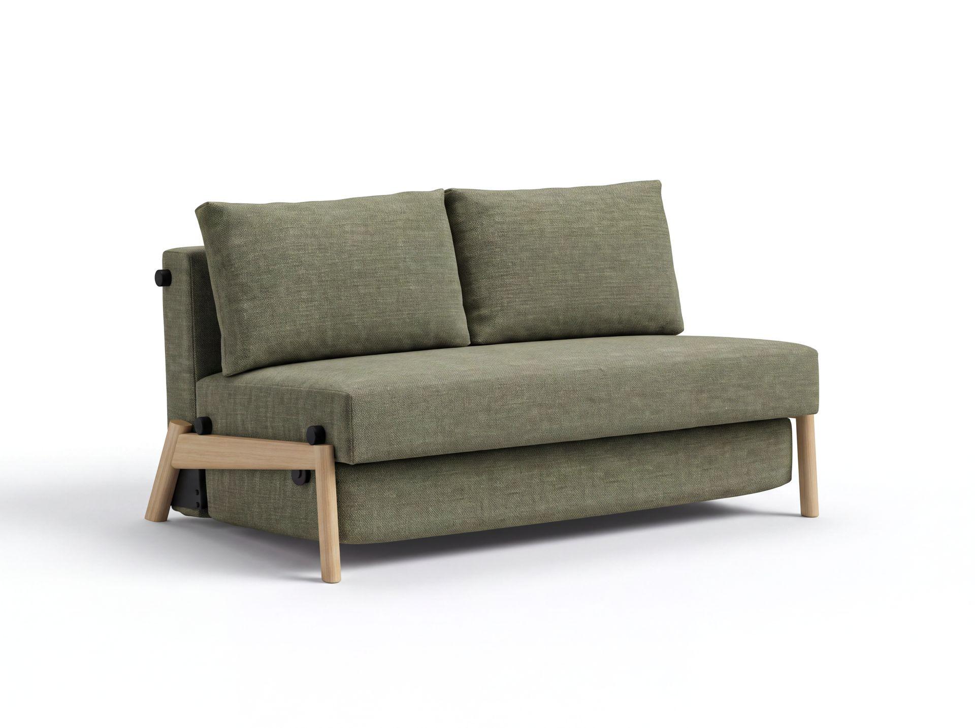 Selena 2 Seater Fabric Sofa Bed Olive Green