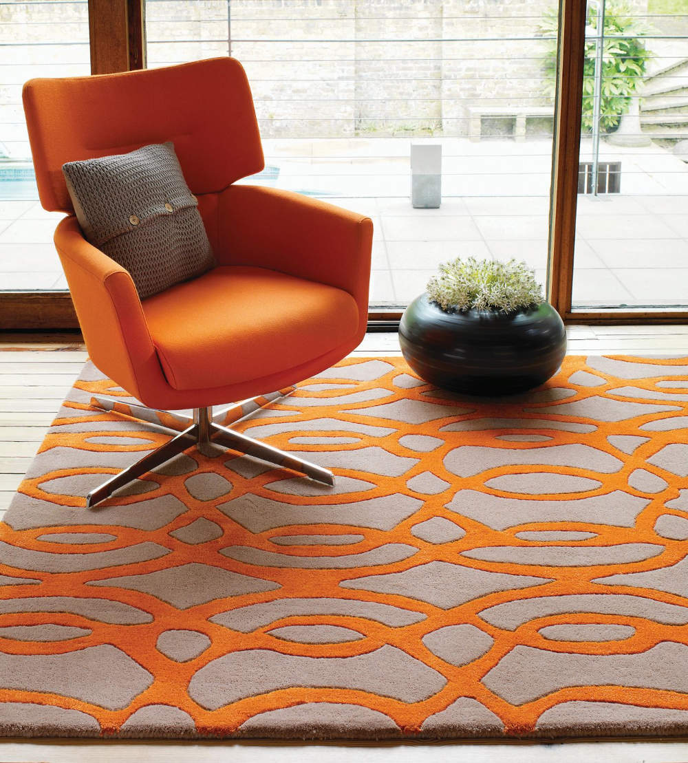 Matrix Rug Wire Orange