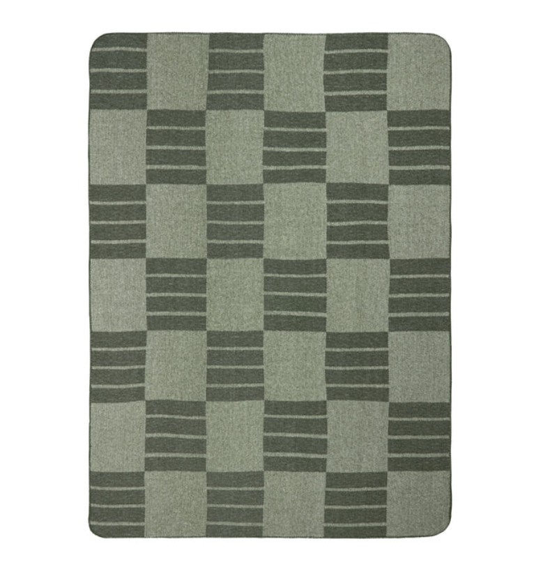 Harlech Woven Reversible Moss Throw Blanket