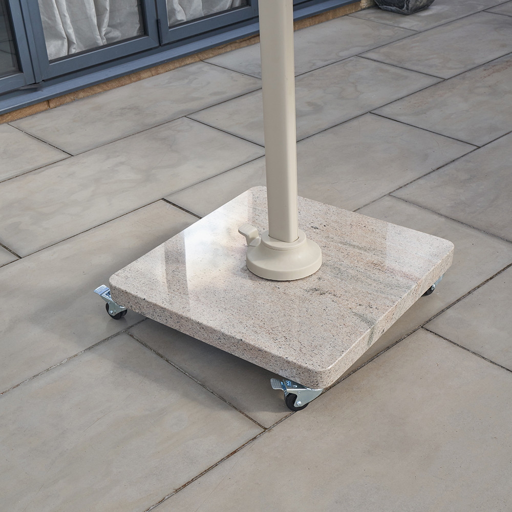 Champagne Glow Garden Parasol and Base