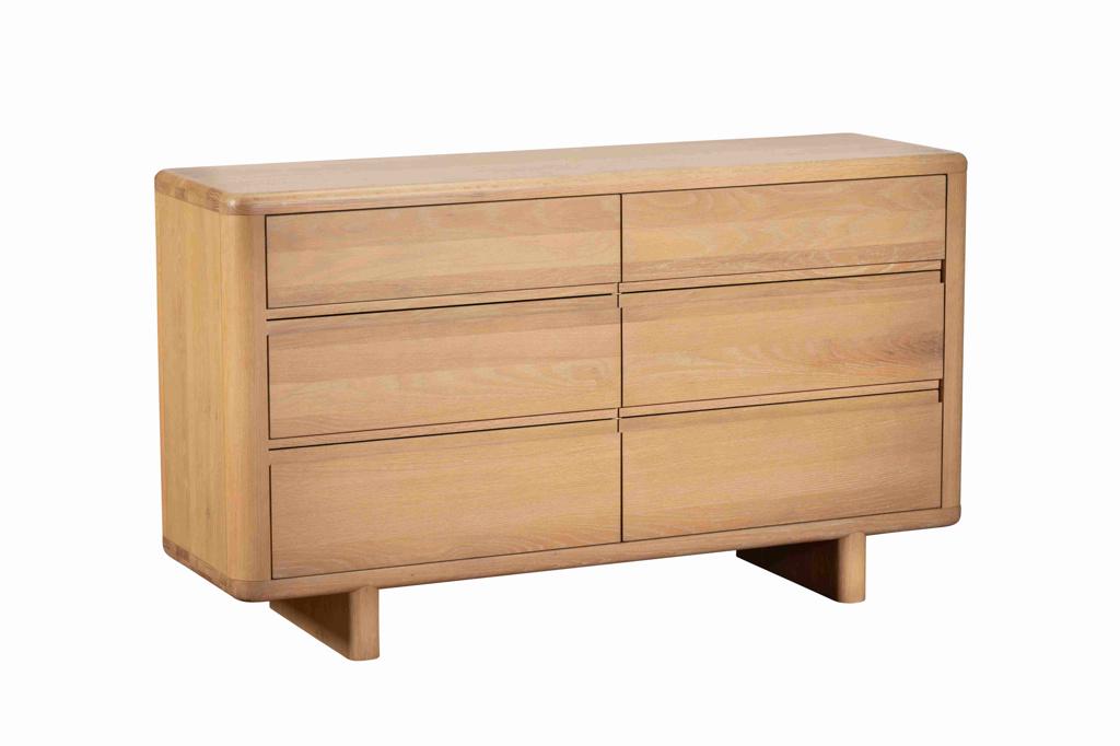 Rowan 6 Drawer Wide Chest Oak