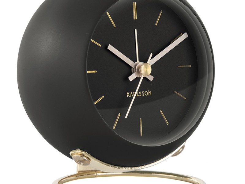 Globe Alarm Clock - Black