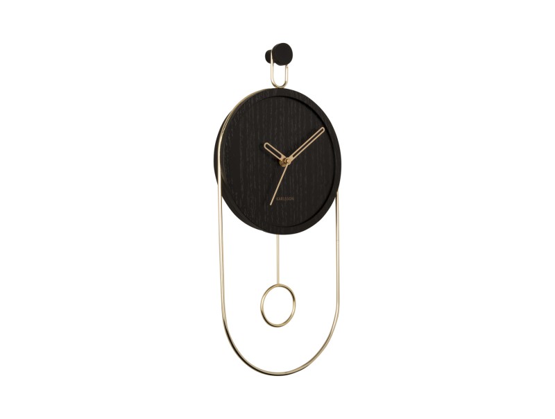 Swing Pendulum Wall Clock - Black