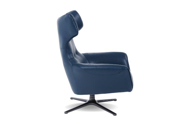 Flavio Swivel Chair Petrol Blue