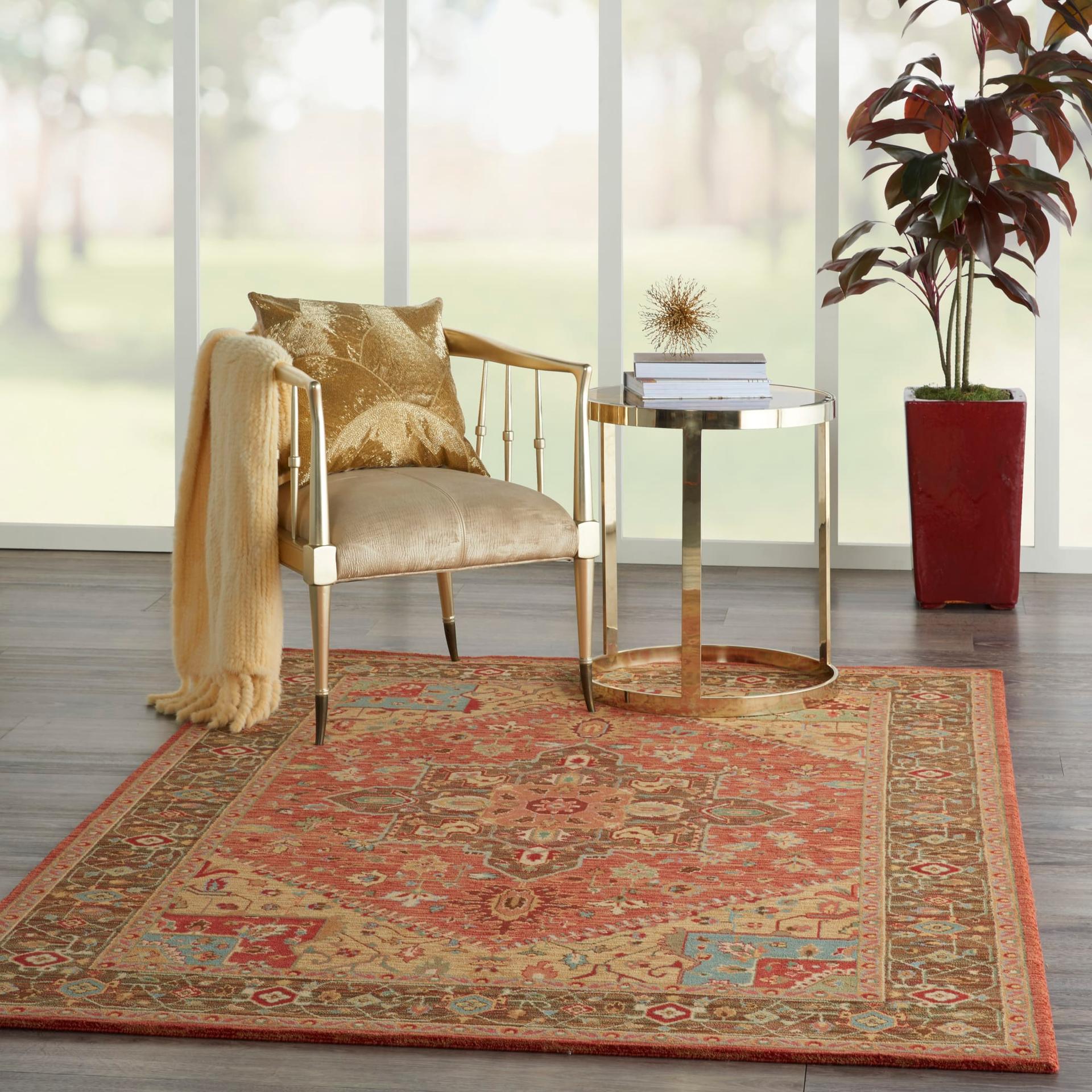 Living Treasures Rug LI01 Rust