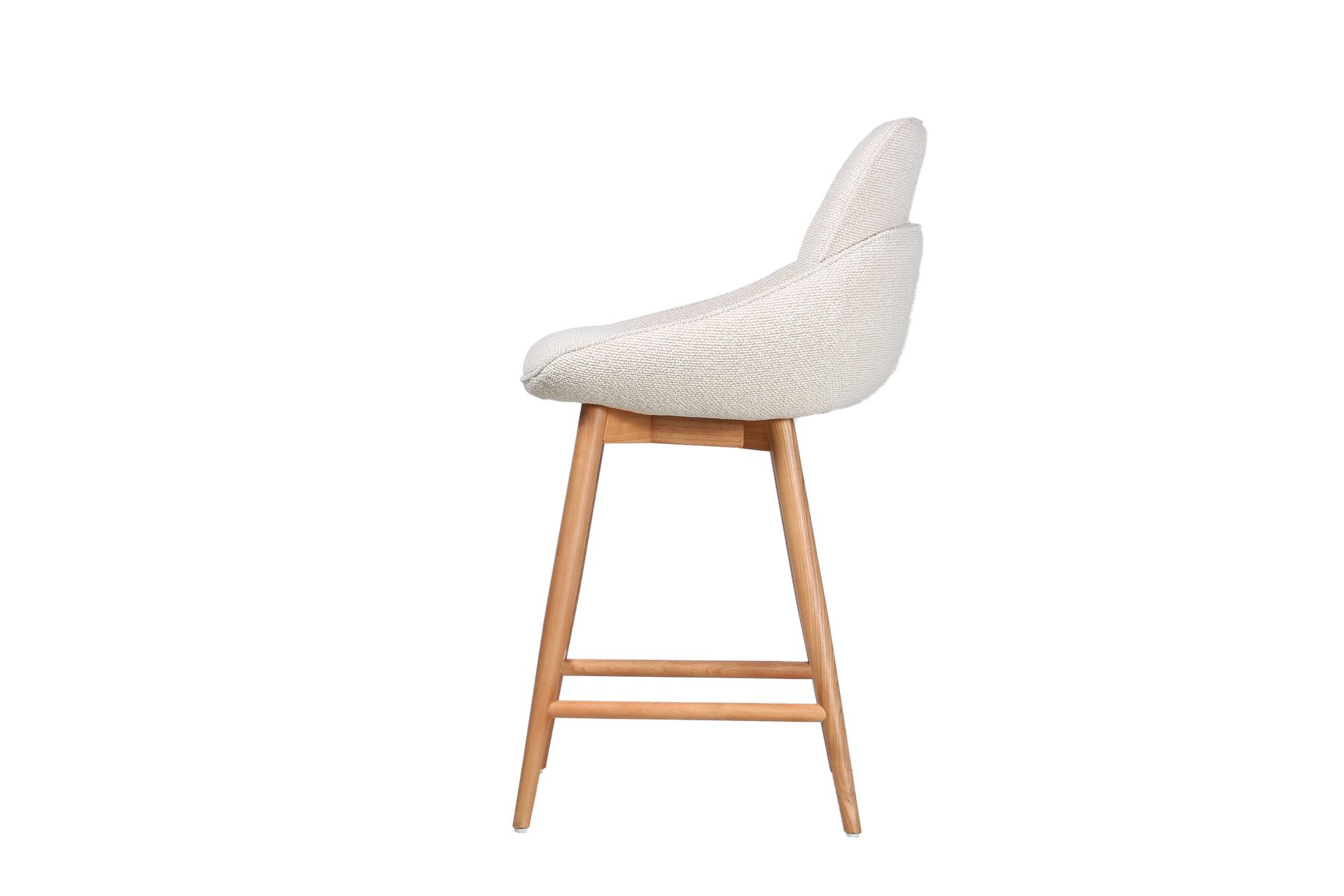 Jesiba Counter Stool Cream with Wooden Base