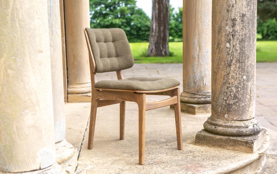 Boden Hunter Green Dining Chair Grey Oil Legs