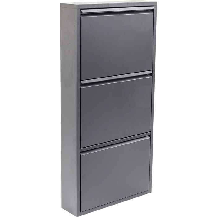 3 Drawer Anthracite Shoe Container