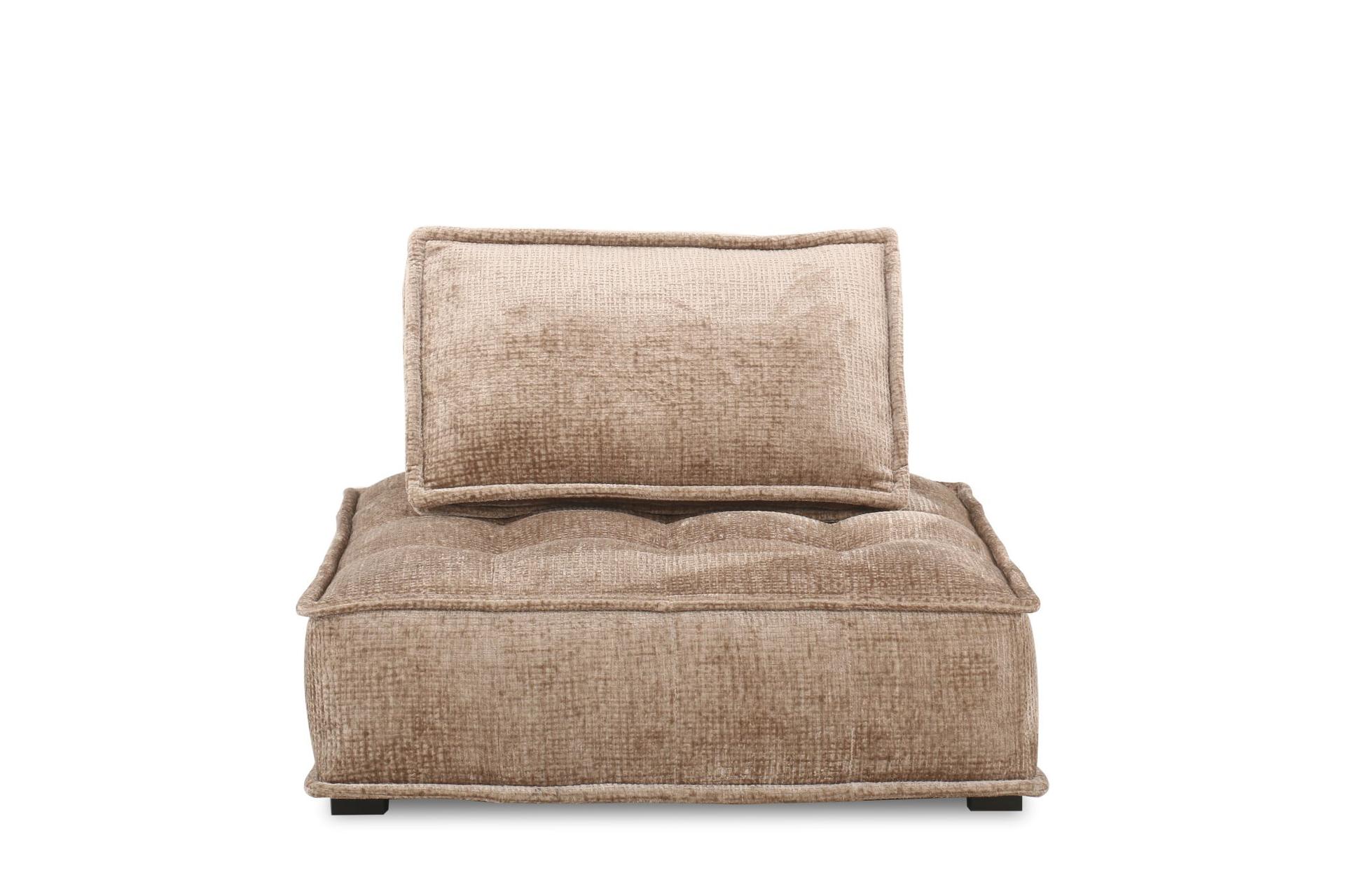 Fable Lounge Chair and Stool Bundle - Glam Block Sand
