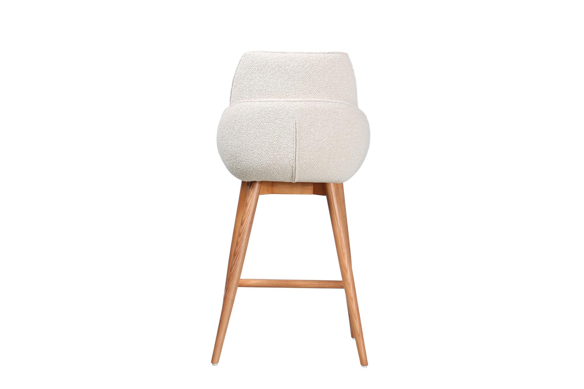 Jesiba Counter Stool Cream with Wooden Base