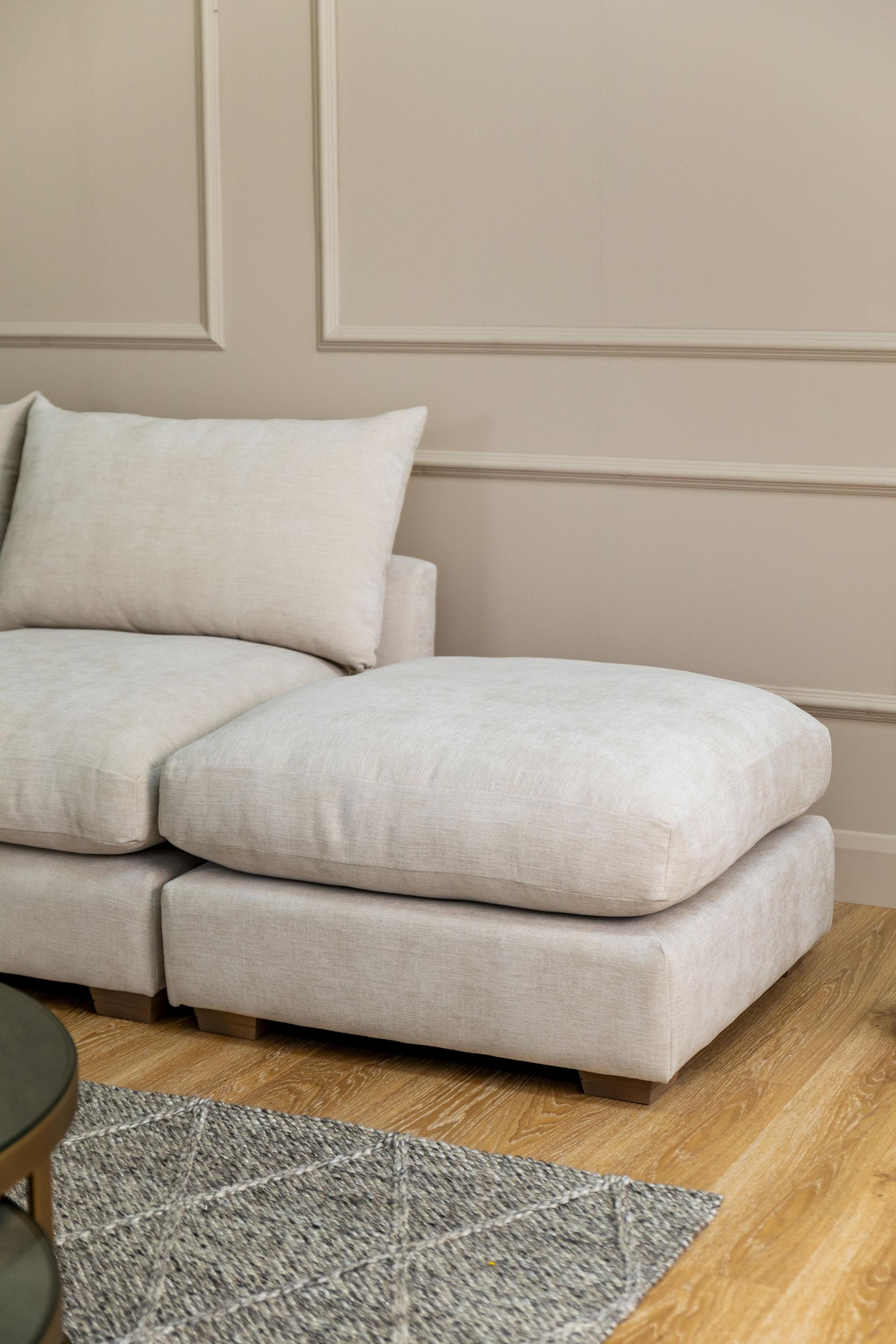 Girona Combi Sofa LHF Digby Beige with Free Footstool
