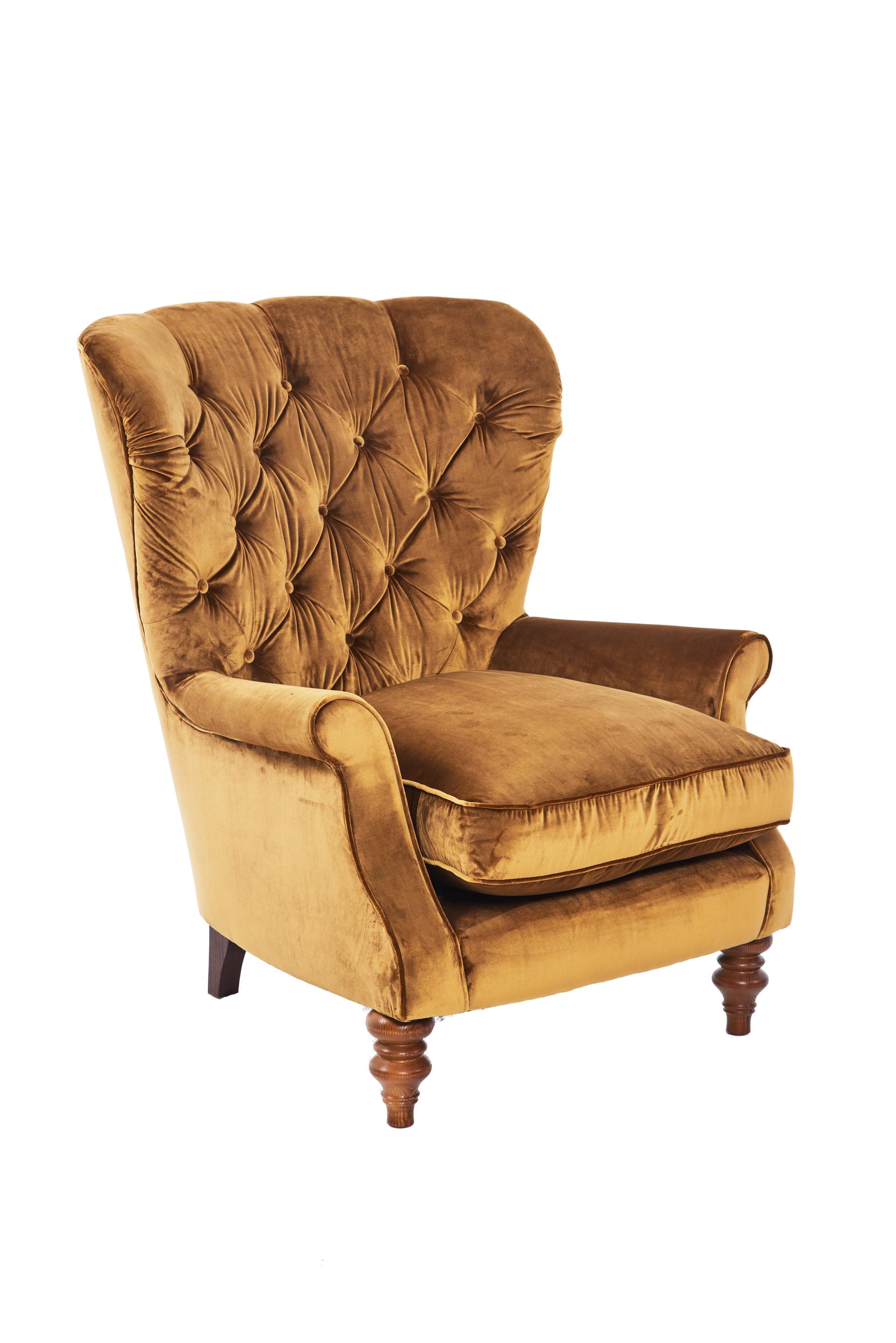 Jethro Buttoned Wing Chair