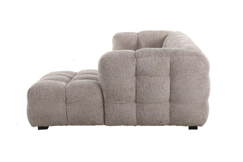 Alba Chaise Sofa RHF Fine Beige Glam