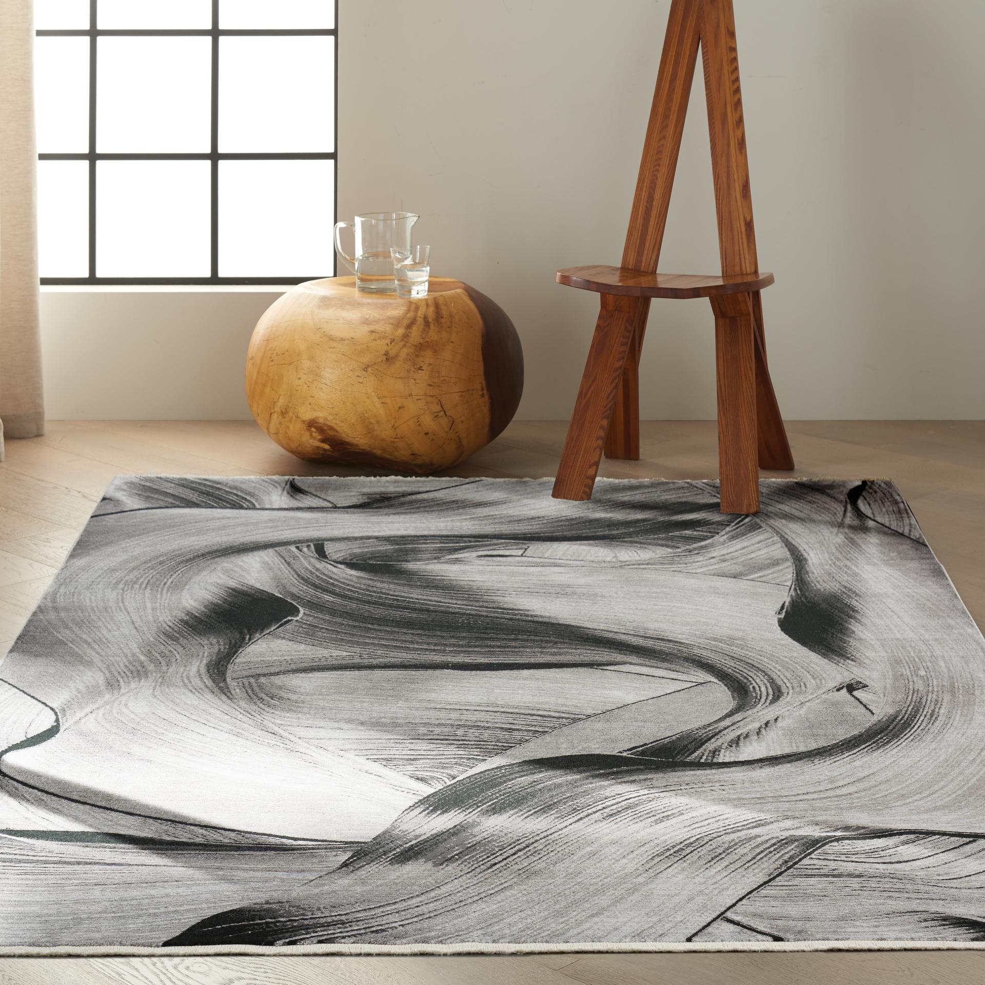 Calvin Klein Balian CK53 Grey Black Rug