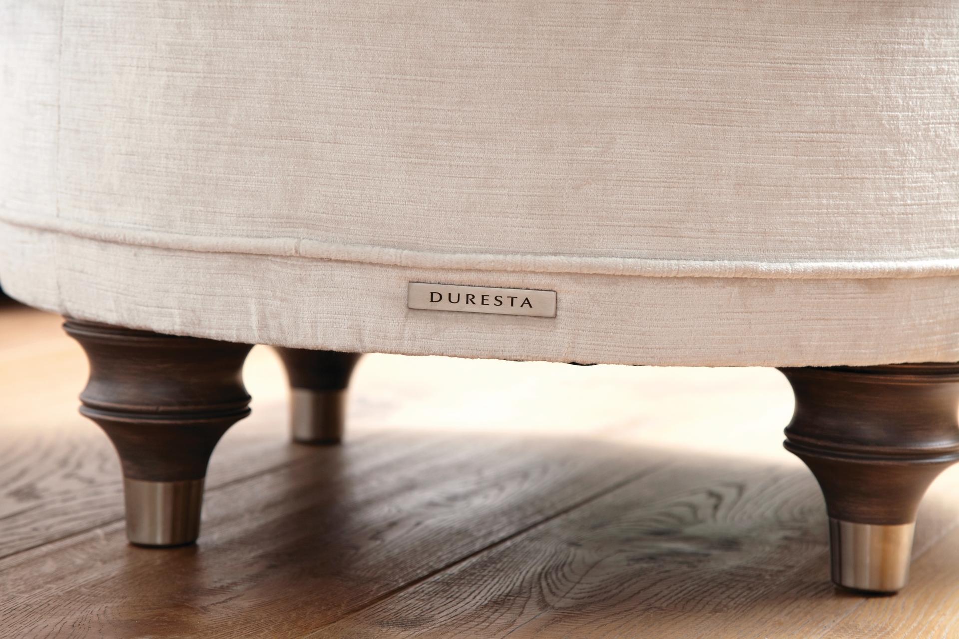 Duresta Harvard Round Footstool Monarch Gold