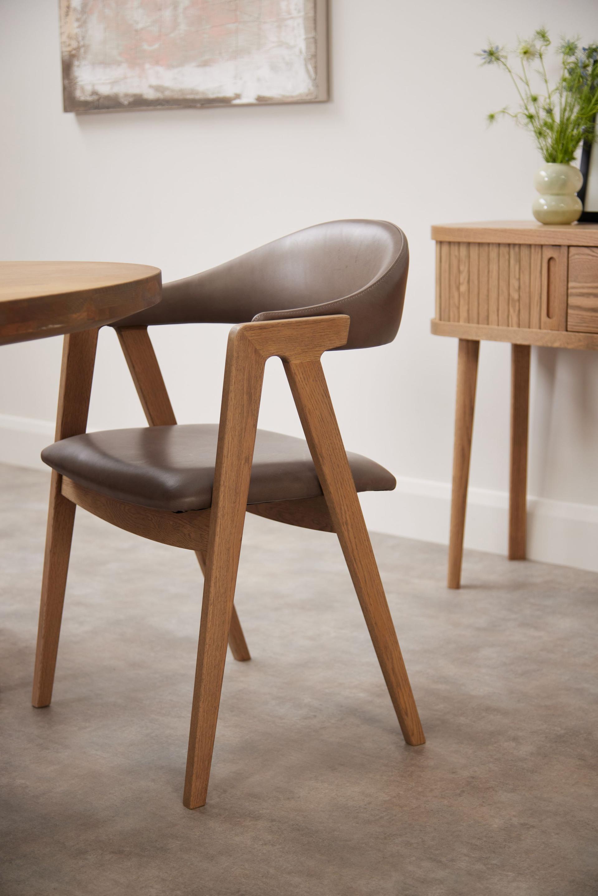Lexine Chair Grey Leather