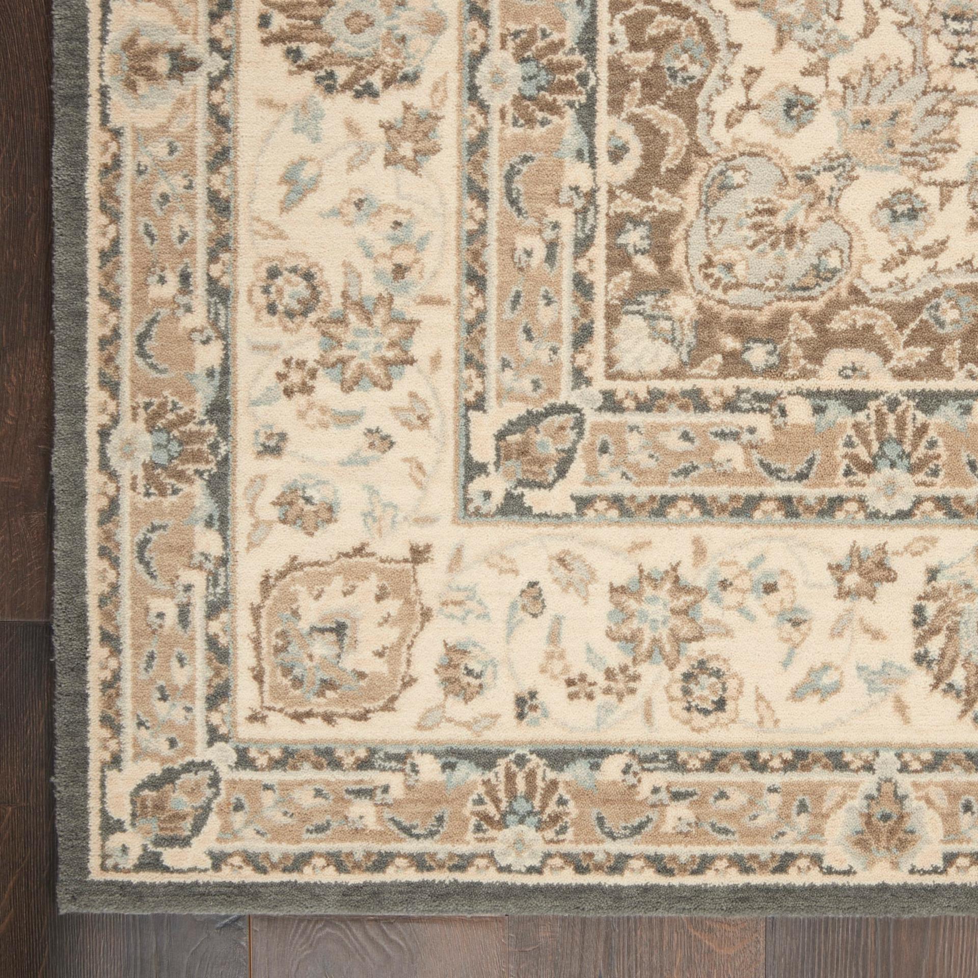 Living Treasures Rug LI15 Grey/Ivory