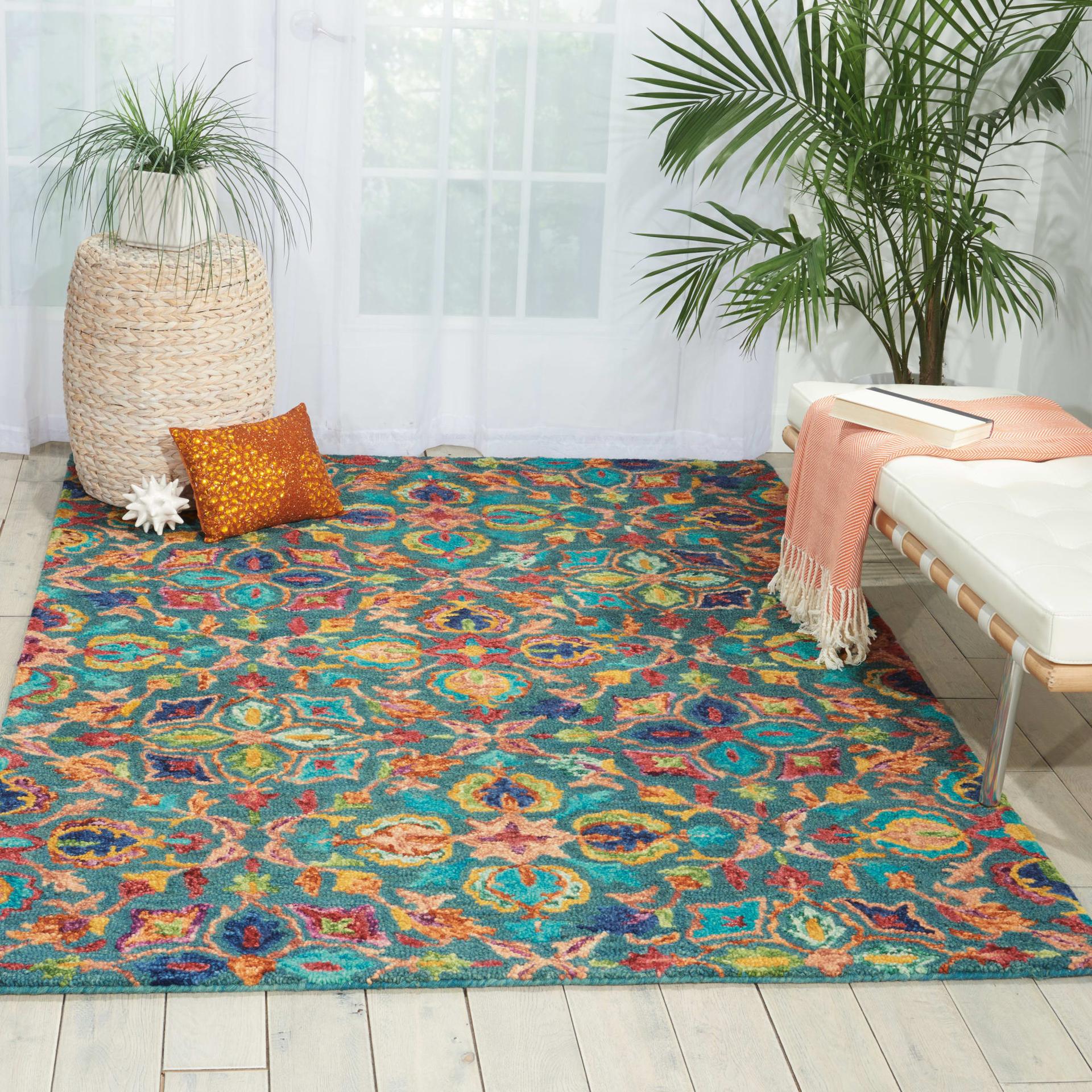 Vibrant VIB08 Teal Rug