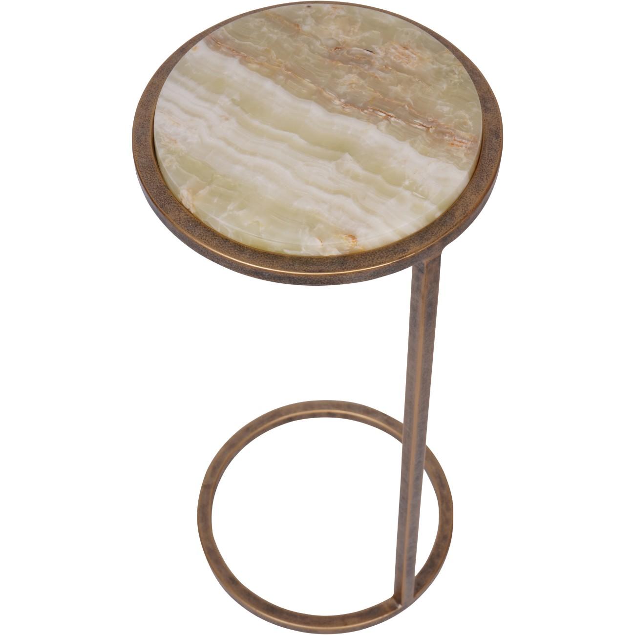 Iota Accent Table Green Onyx