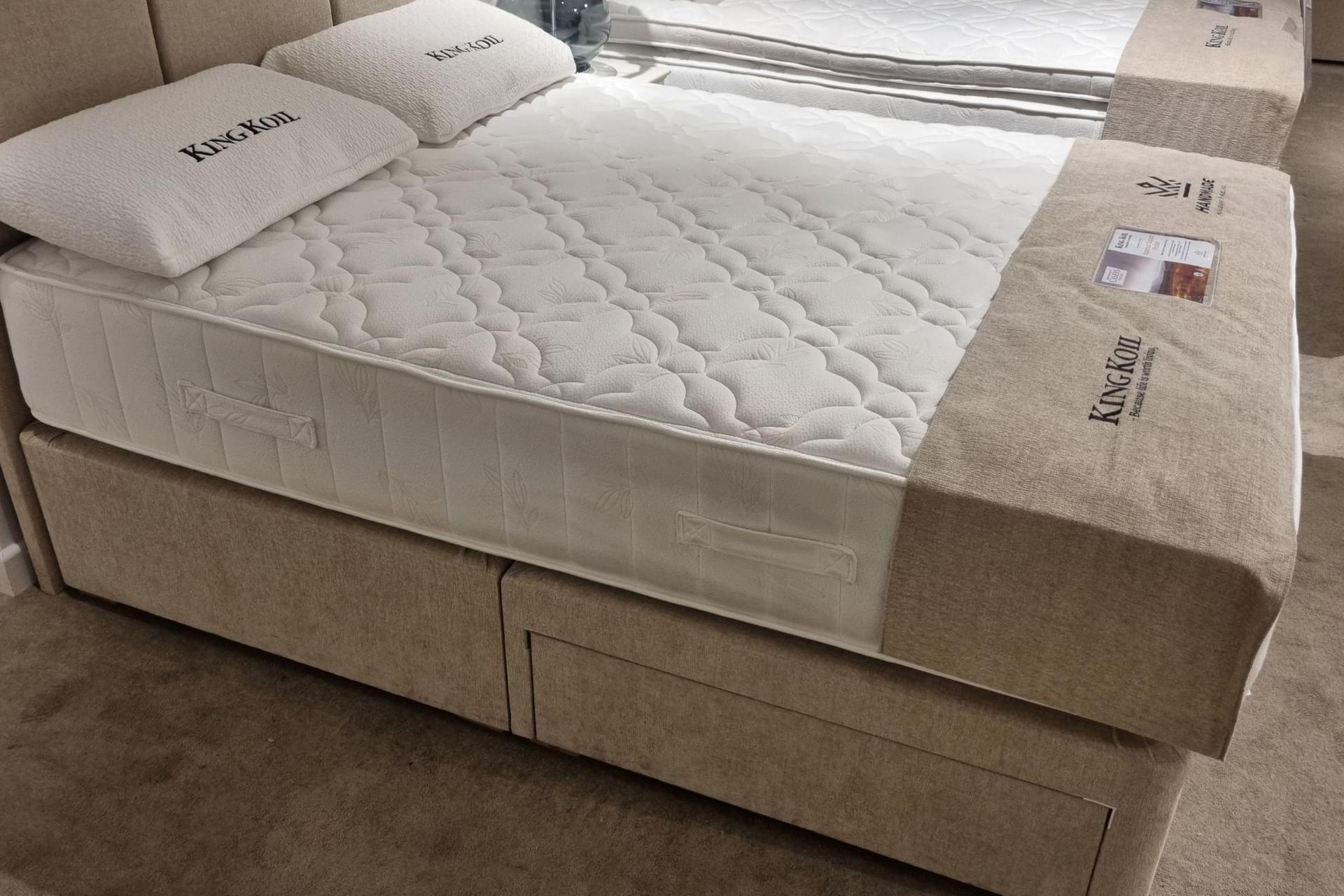 Superior 5ft Pocket Bed Set - Mattress, Base & Headboard - Clearance Cork