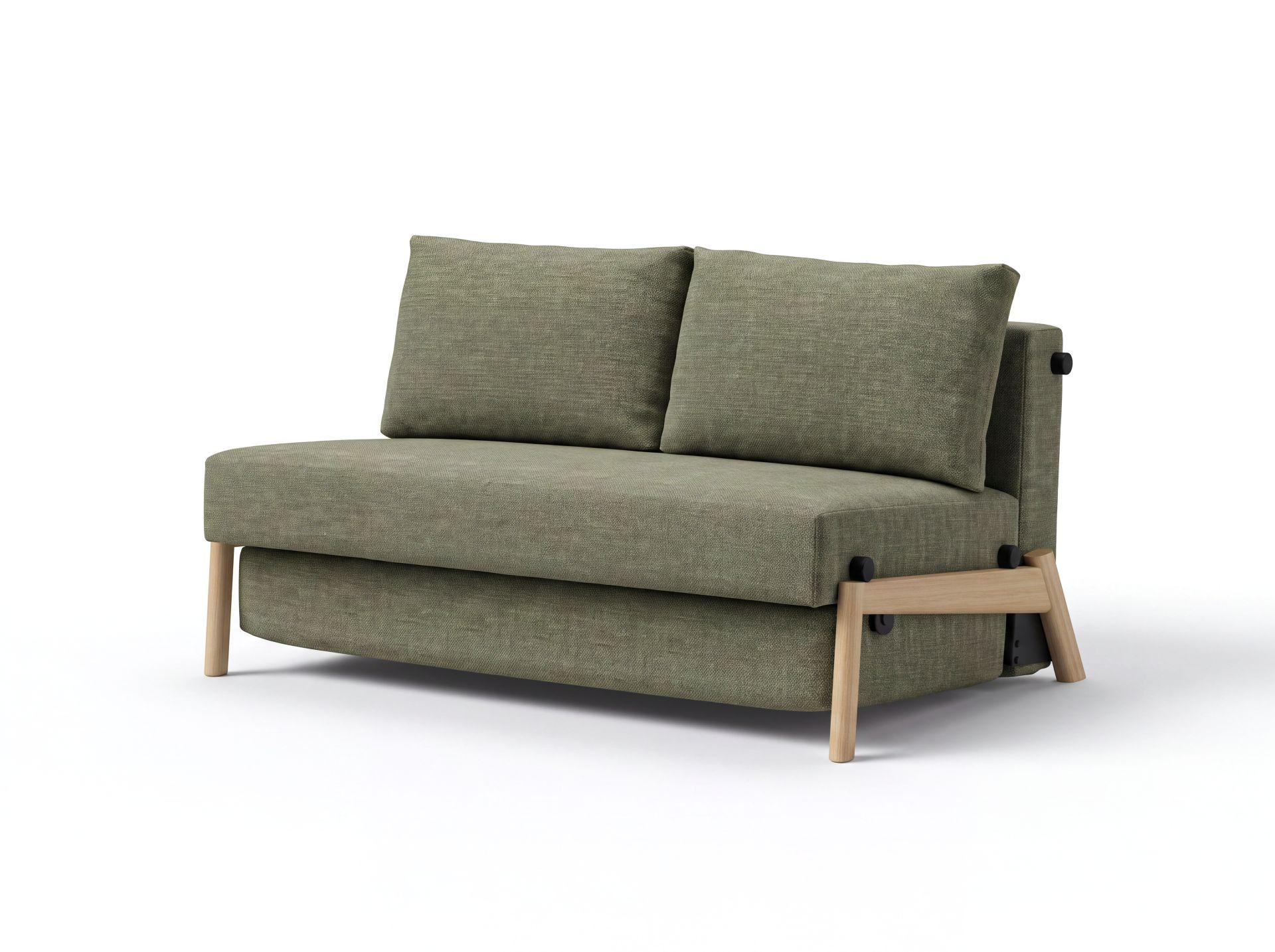 Selena 2 Seater Fabric Sofa Bed Olive Green