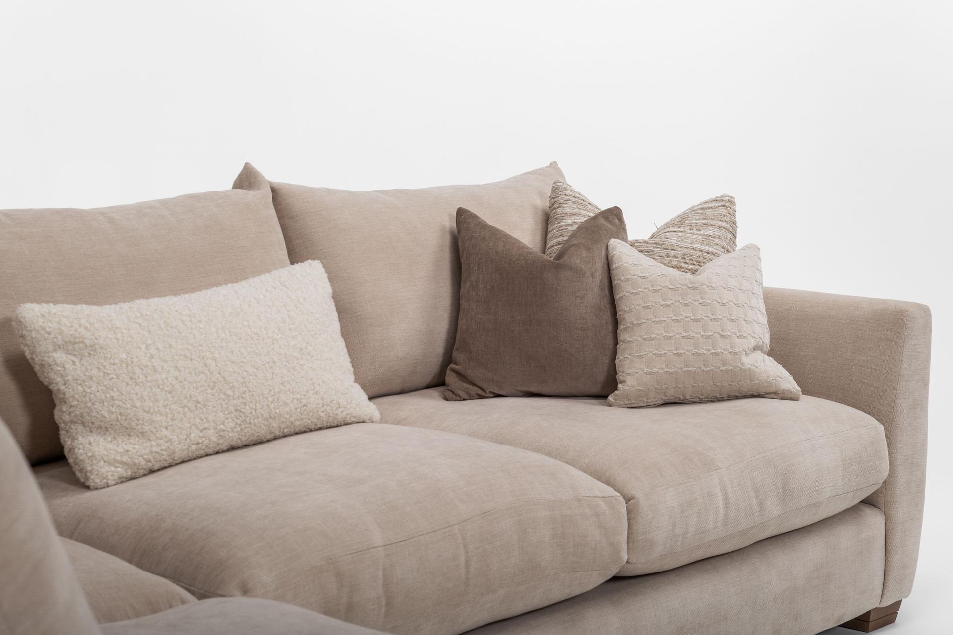 Girona Combi Sofa RHF Digby Beige with Free Footstool