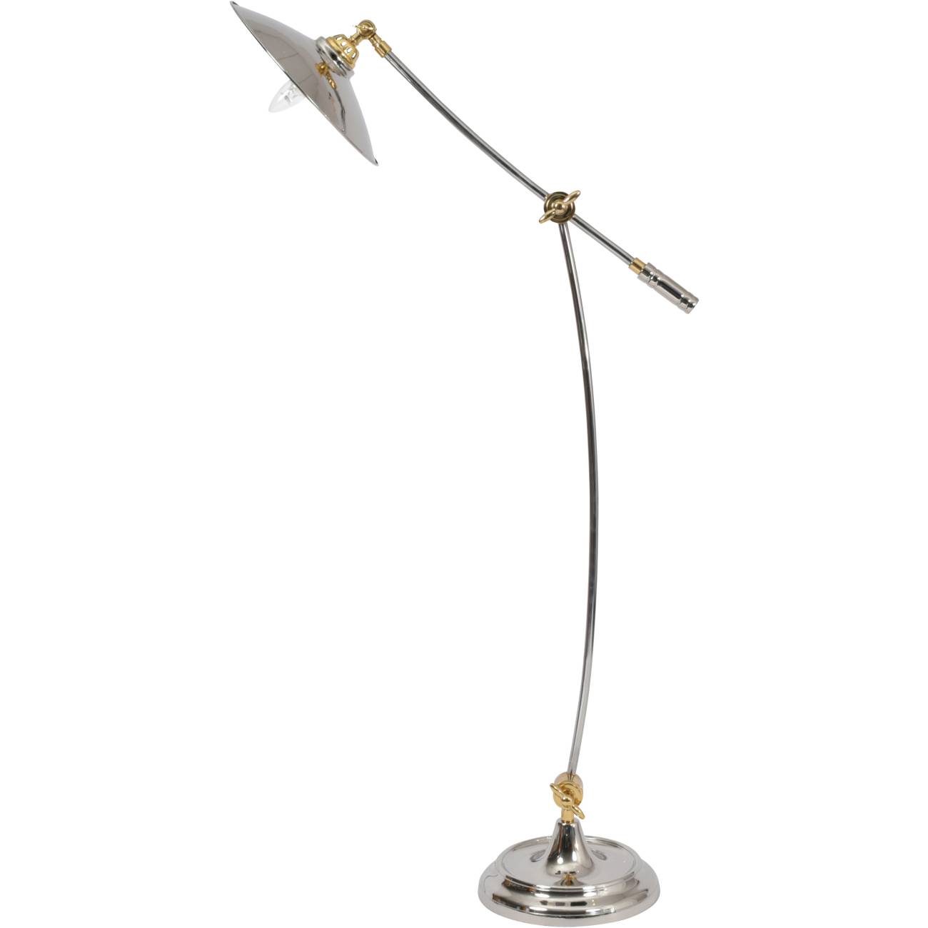 Haku Brass and Steel Adjustable Floor Lamp